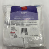 (6) Hanes Women's Crew Cushioned Heel & Toe Socks 5-9 Breathable 6oz +1 21 Pairs