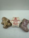 (3) Pacha Peaces SOAP Gift Set Froth Bomb Spice Pine Peppermint Gingerbread Man