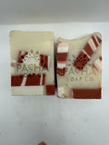 (2) Pacha Peaces Bar Soap Peppermint Candy Cane Holiday Christmas 4oz