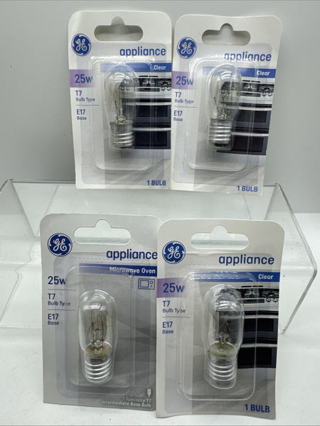 (4) 25w GE Appliance 10692 Intermediate Base Tubular T7 Lamp/Bulb Microwave Oven