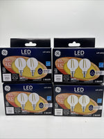 (4) GE 40w/4.5W Candelabra Base G16 Clear Dimmable LED Bulb Soft White 2-Pack Ea