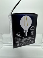 (4) GE 40w/4.5W Candelabra Base G16 Clear Dimmable LED Bulb Soft White 2-Pack Ea
