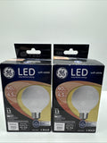 (2)GE 40W/4.5W LED Long Life/Low Energy Soft White 350 Lumens Decorative Glob v9
