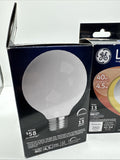 (2)GE 40W/4.5W LED Long Life/Low Energy Soft White 350 Lumens Decorative Glob v9