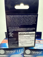 (3) GE 45W/7w 45678 Reveal LED Indoor FloodLight, 310 Lumens Dimmable LED R20