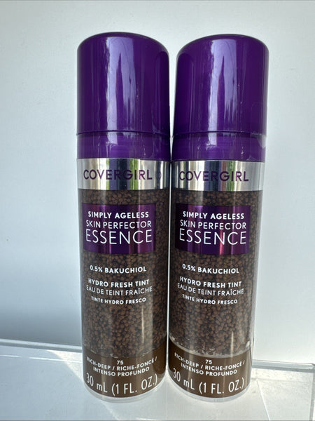(2) Covergirl 75 Rich Deep Simply Ageless SkinPerfector Essence Tint COMBINESHIP