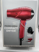 RED Conair 1875w Infiniti Pro Compact Styling Hair Dryer w/Diffuser Handle Folds