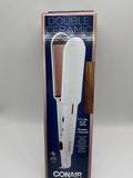 Conair Double Ceramic 1.5″ Flat Iron Hair Straightener  White Style Volume Sleek