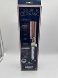 Conair Double Ceramic 3 Barrel Curling Iron Hair Waver Beach Wave Rose Gold