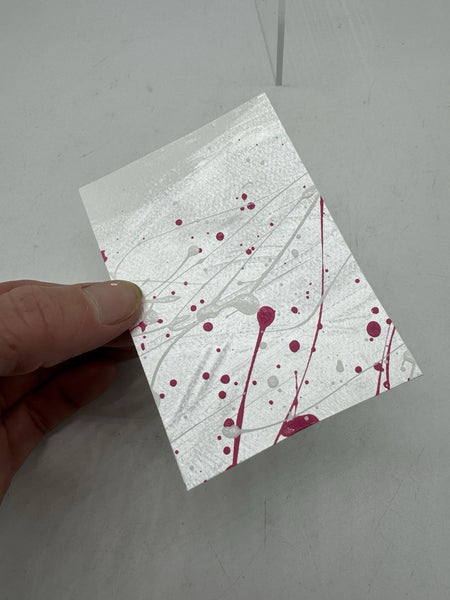 ACEO Pearl Splatter 2/9 Abstract Expressionism Mini Art Card Painting Collection