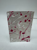 ACEO Pearl Splatter 4/9 Abstract Pink Drip Mini Art Card Painting Collection ATC