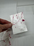 ACEO Pearl Splatter 7/9 Abstract Pink Drip Mini Art Card Painting Collection ATC