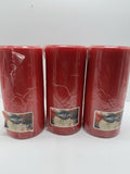 REDUCED Candle lite Apple Cinnamon Pillar Candle 2.75" X 6"  Red Holiday Fall
