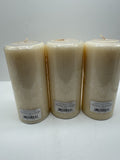 (4) Vanilla Swirl Candle lite Pillar Candle 2.75"x6"  Vintage Holiday Fall Scent