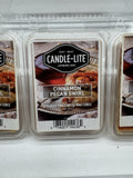 (3) Candle-lite Cinnamon Pecan Swirl Wax Melt 6 Cubes Holiday Pie Fall Scented