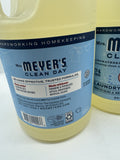 (2) Mrs.Meyer's Clean Day Rain Water Scent Laundry Detergent Liquid 64oz 74Loads