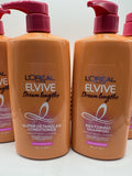 (4) L'Oreal Elvive Dream Lengths Super Detangling Shampoo & Conditioner 28ozPump