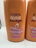 (4) L'Oreal Elvive Dream Lengths Super Detangling Shampoo & Conditioner 28ozPump