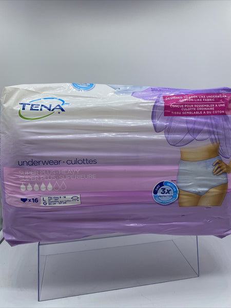 TENA Disposable Underwear Female Large 54286 Super Plus 16 Ct COMBINESHIP