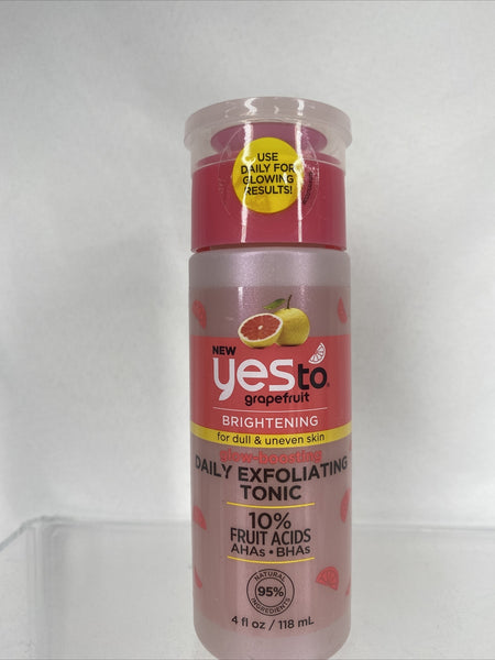 Yes To Grapefruit Brightening Exfoliating Tonic Glow Boosting 4oz COMBINESHIP