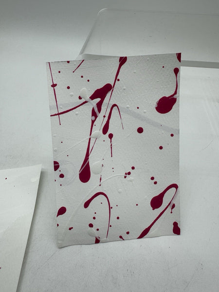 ACEO Satin Splatter 5/9 Abstract The Birds Drip Mini Art Card Painting ATC
