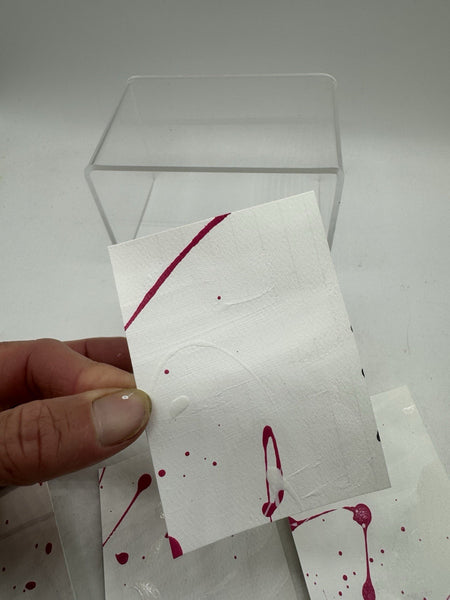 ACEO Satin Splatter 7/9 Abstract The Mice Drip Mini Art Card Painting ATC