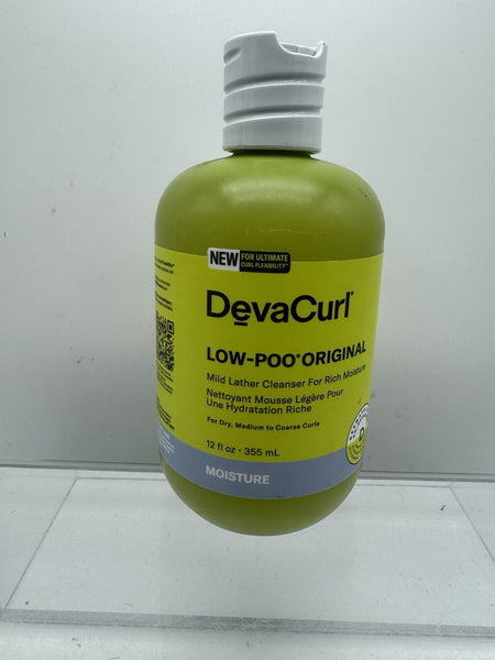Deva Curl Low-Poo  Cleanser - Hydrating Curl Shampoo Rich Moisture All Hair 12oz