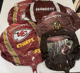 (7) Kansas City Chiefs Shape21" Football Game Day Foil Balloon Party COMBINESHIP