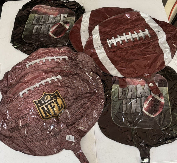 (6) Football Shape 21"  Foil Balloon Game Day Party Pack COMBINESHIP