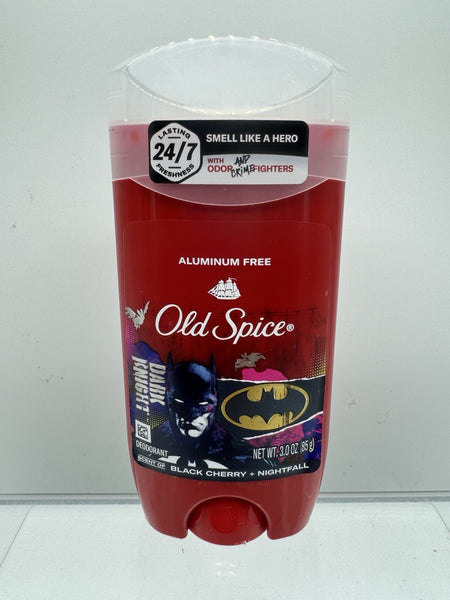 Old Spice Batman Aluminum Free Deodorant Men Black Cherry & Nightfall dark Knigh