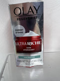 (2) Olay Regenerist Ultra Rich  moisturizer Peptides Wrinkle Fragrance Free