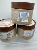 (3) Dove Coconut & Brown Sugar  Body Scrub 15Oz Exfoliate Nourish Jar Shower