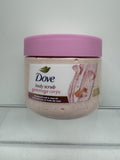 Dove Crushed Pink Himalayan Salt And Rose Oil Exfoliating Body Scrub Polish 15oz