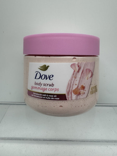 Dove Crushed Pink Himalayan Salt And Rose Oil Exfoliating Body Scrub Polish 15oz