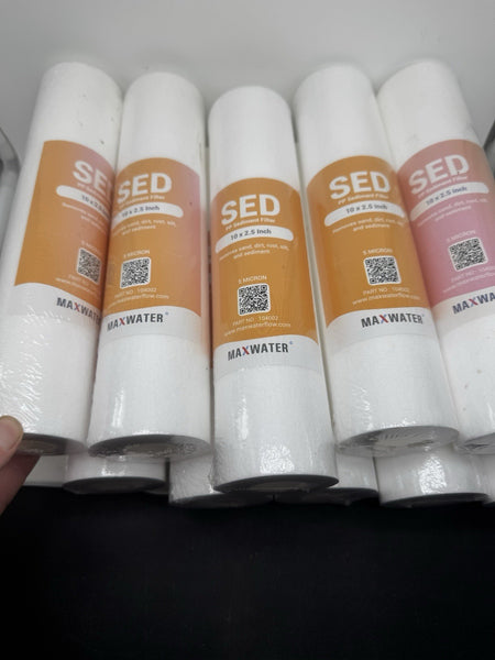 (10pk) Polypropylene Sediment Filter 5 Micron  10" x 2.5" Universal Cartridge