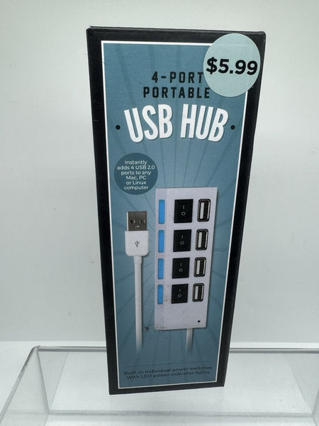 USB Hub Adapter 4 Port Splitter - The Original Fun Workshop - Multi USB 2.0