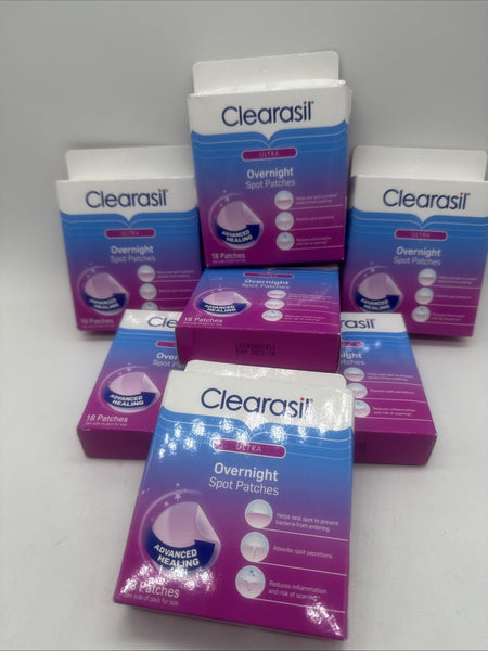(7) Clearasil Overnight AcneSpot Spot Dot Blemish Patches Advanced Healing 18Ct