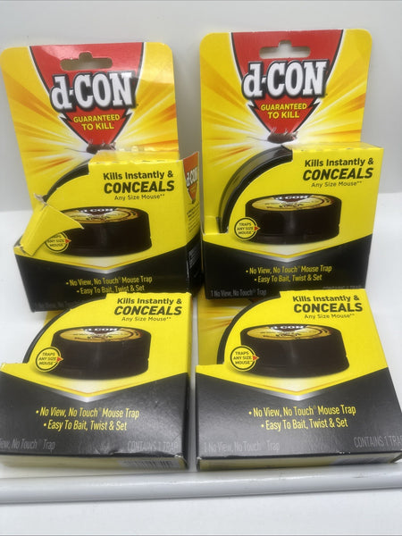 (6) d-CON Value Pack No-View No-Touch Mouse Traps 6 Total Traps New