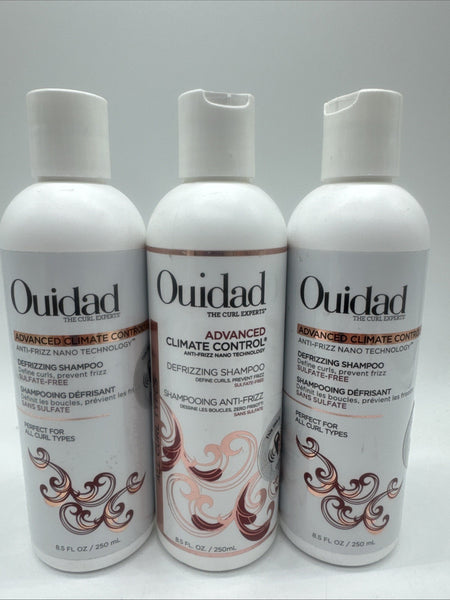 (3) Ouidad Advanced Climate Control Defrizzing Shampoo 8.5 OZ