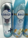 (3) Febreze Air Mist REFRESH & ENERGIZE Air Freshener Heavy Duty Odor 8.8oz