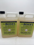 (2) Mrs. Meyer'S Liquid Dish  Soap Refill - Lemon Verbena - 48oz Jumbo