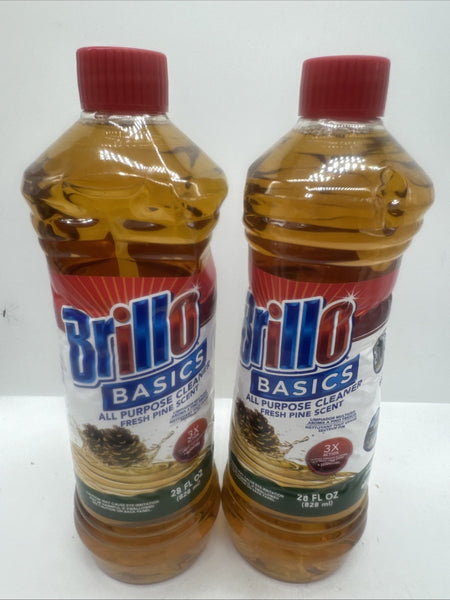 (2) Brillo Basics All Purpose Fresh Pine Scent Cleaner 28 Oz