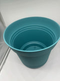 6 Pack Bloem Saturn Planter 12" Bermuda Teal Durable Plastic 3 Gallon & Saucer