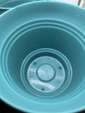 6 Pack Bloem Saturn Planter 12" Bermuda Teal Durable Plastic 3 Gallon & Saucer
