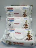 (3) Huggies Natural Care Cucumber, Aloe and Vitamin E Baby 56 Count