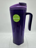 Aladdin eCycle Insulated Travel Coffee Mug 16 oz Purple W/ Lid Handle Microwave