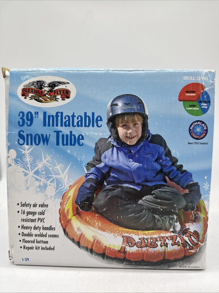 Flexible Flyer Blizzard 39" Inflatable Snow Tube 16 Gauge Winter Handles Sled