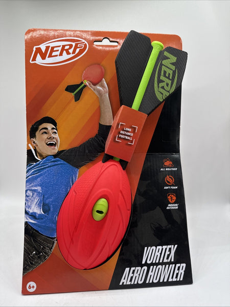 Nerf Vortex Aero Howler Soft Long Distance Foam Football All Weather Red Toy