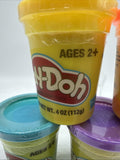 (5) Hasbro Play-Doh Modeling Compound Colors Orange Blue Purple Yellow 4oz
