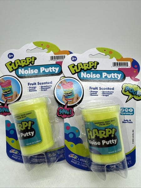 (2) FLARP! Yellow Noise Putty - Fart Sounds 2.29 Oz  Gag Gift Fruit Sent Molding